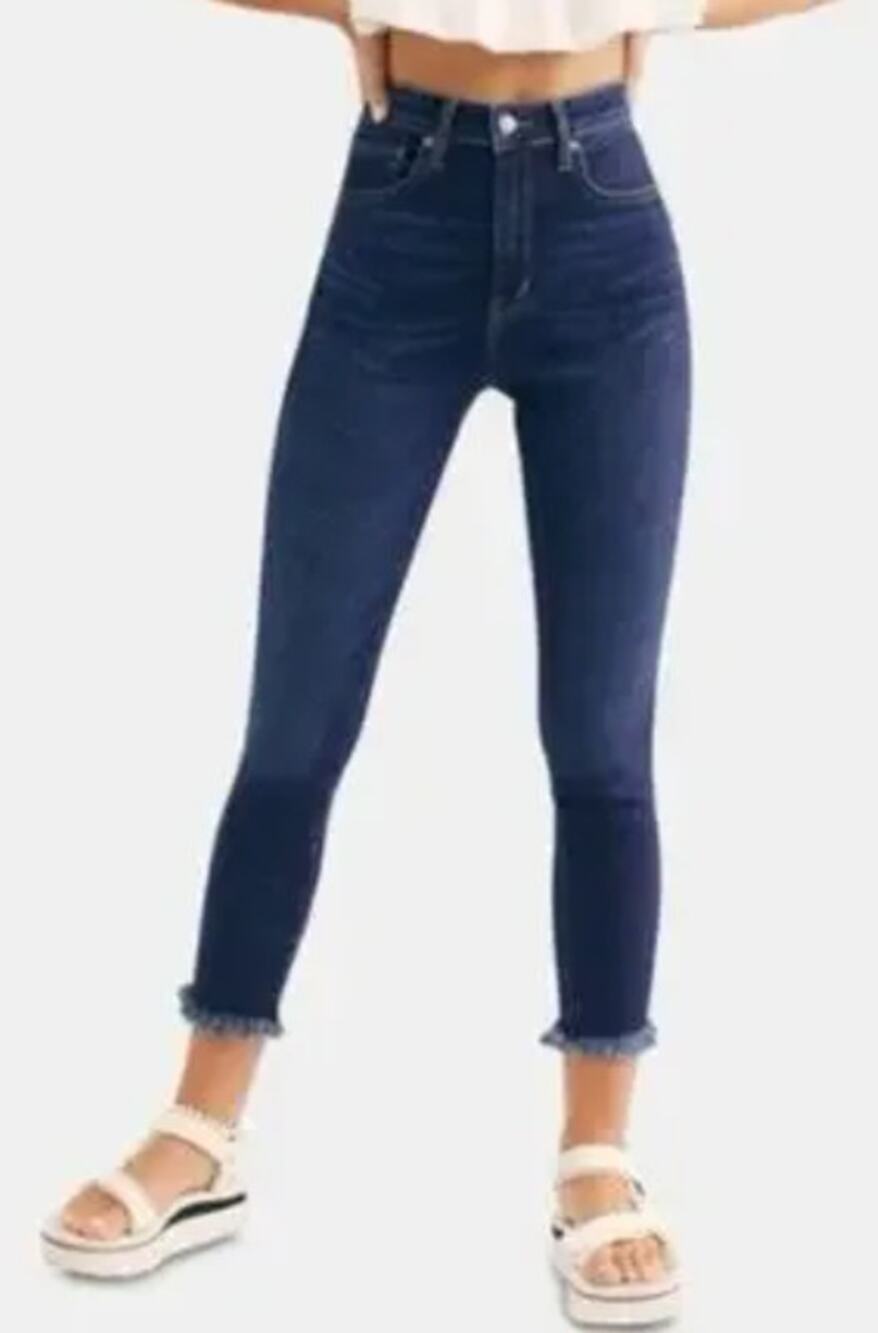 We the Free Free People NWT capri blue size 27 We The Free raw hem